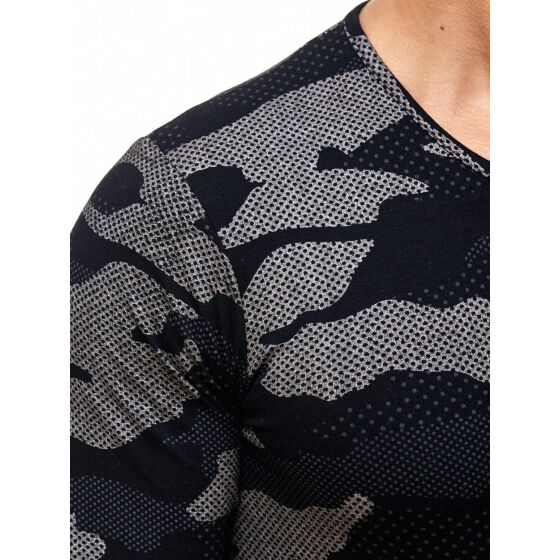 Red Bridge Mens Camouflage 2118 Longsleeve with Chest Pocket Black