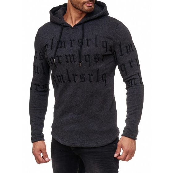 Red Bridge Herren Gothic Codes Sweatshirt Kapuzenpullover Hoodie Oversize Sweat Anthrazit