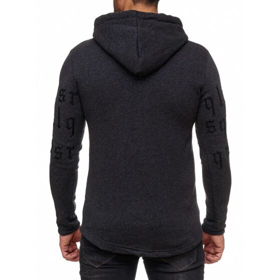 Red Bridge Mens Gothic Codes Sweatshirt Hoodie Hoodie Oversize Sweat Anthracite