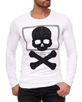 Red Bridge Herren Rhinestone Skull Motiv Pullover...