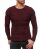 Red Bridge Mens Vintage RBC Knit Sweater with Pattern Pullover Sweat Bordeaux