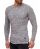 Red Bridge Mens Stylish Cuts Knit Sweater Pullover Sweat Oversize Destroyed double layer Light Grey