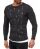Red Bridge Mens Stylish Cuts Knit Jumper Sweat Oversize Destroyed Double Layer Black