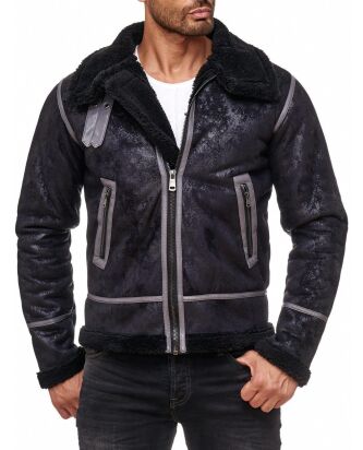 Red Bridge Herren BALBOA Jacke Winterjacke Fellkragen...