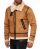 Red Bridge Mens BALBOA Jacket Winter Jacket Fur Collar Premium Vintage Light Brown