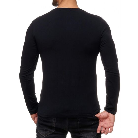 Red Bridge Mens go or stop sequined pullover sweatshirt long sleeve iridescent shiny text manually changeable black
