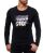 Red Bridge Mens Go or Stop Sequin Pullover Sweatshirt Longsleeve Iridescent Shiny Text Manually Changeable Black S