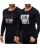 Red Bridge Mens Go or Stop Sequin Pullover Sweatshirt Longsleeve Iridescent Shiny Text Manually Changeable Black XL
