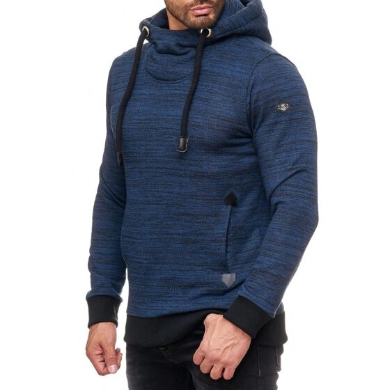 Red Bridge Mens Mottled RBC Sweatshirt Hoodie Pullover Hoodie Sweat Dark Blue