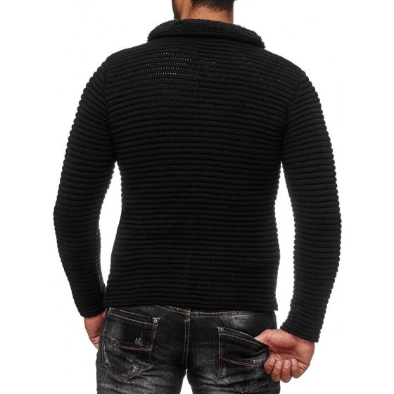 Red Bridge Mens PREMIUM RB Cardigan Transition Jacket Sweat Black