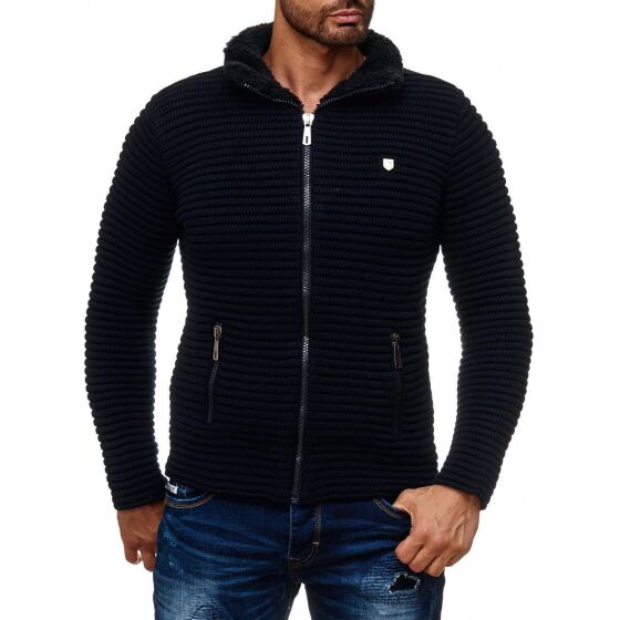 Red Bridge Mens PREMIUM RB Cardigan Transition Jacket Sweat Black