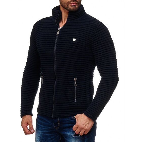 Red Bridge Mens PREMIUM RB Cardigan Transition Jacket Sweat Black