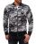 Red Bridge Mens College US Army Sweat Jacket with Patches Camouflage Gray XXL