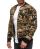 Red Bridge Mens College US Army Sweat Jacket with Patches Camouflage Green