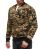 Red Bridge Mens College US Army Sweat Jacket with Patches Camouflage Green