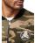 Red Bridge Mens College US Army Sweat Jacket with Patches Camouflage Green S