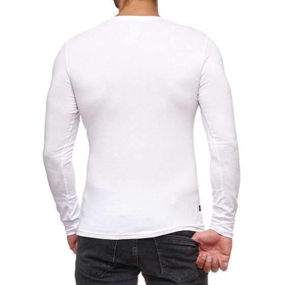 Red Bridge Herren Golden Text Latino Longsleeve Pullover Special Weiß
