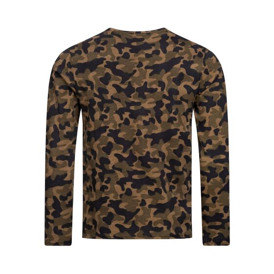 Red Bridge Mens Muscle Camo MCMXCVIII Longsleeve Jumper Long Sleeve Slim-Fit Camouflage