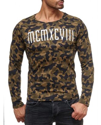 Red Bridge Mens Muscle Camo MCMXCVIII Longsleeve Jumper...