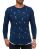 Red Bridge Mens Stylish Cuts Knit Sweater Pullover Sweat Oversize Destroyed double layer Indigo