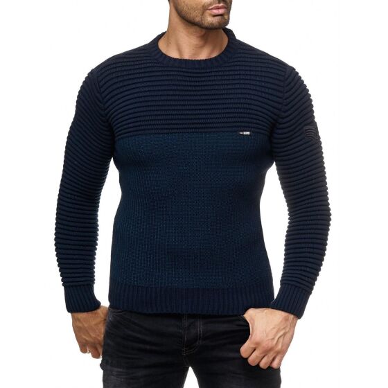 Red Bridge Mens Knitted Jumper Sweat Classic Pilot Army Officer