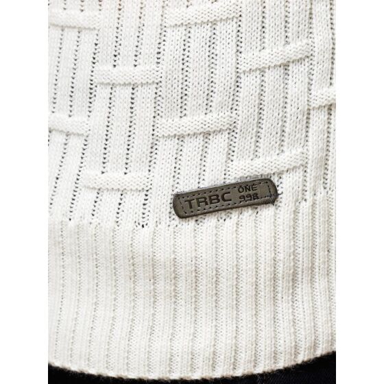 Red Bridge Mens Wooden Boxes Plattern Casual Knit Jumper Pullover Sweat Beige