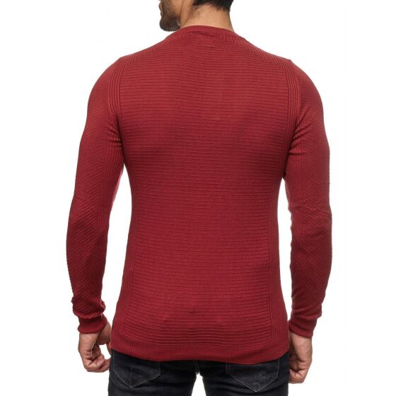 Red Bridge Herren TRBC Classic Business Strickpullover Pullover Sweat Bordeaux Wein Rot