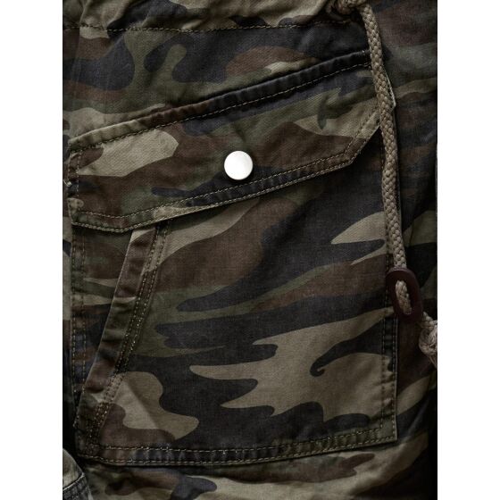 Red Bridge Mens El Patron Camouflage Parka Jacket Coat with designer faux fur lined interior winter jacket