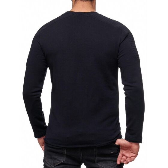 Red Bridge Herren Basic Cotton Pullover Sweatshirt Longsleeve Schwarz