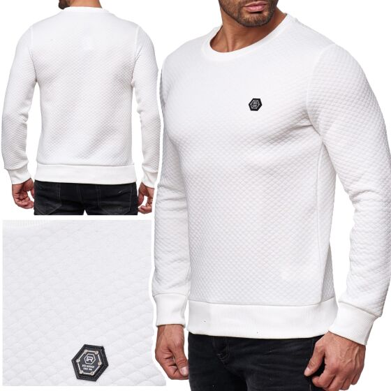Red Bridge Mens RBC Fine Business Pullover Sweatshirt Sweater White