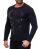 Red Bridge Herren MCMXCVIII Strass & Printed Skull Pullover Sweatshirt Sweater Totenkopf-Motiv Schwarz
