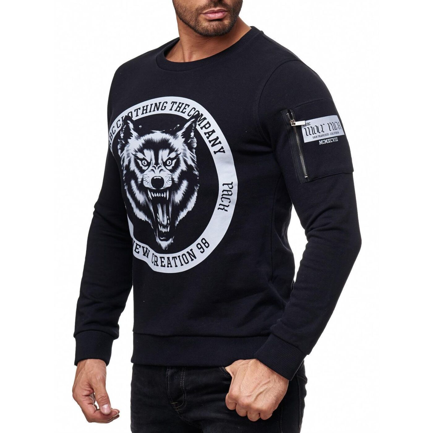 Red Bridge Herren TRBC Wild Wolf Pack Pullover Sweatshirt Sweater  