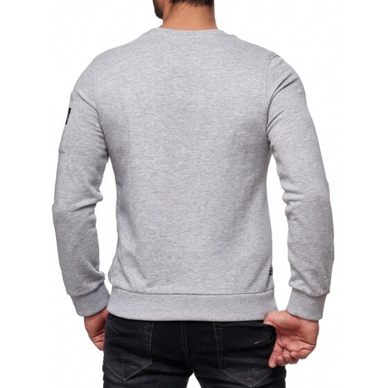 Red Bridge Herren TRBC Wild Wolf Pack Pullover Sweatshirt Sweater Grau