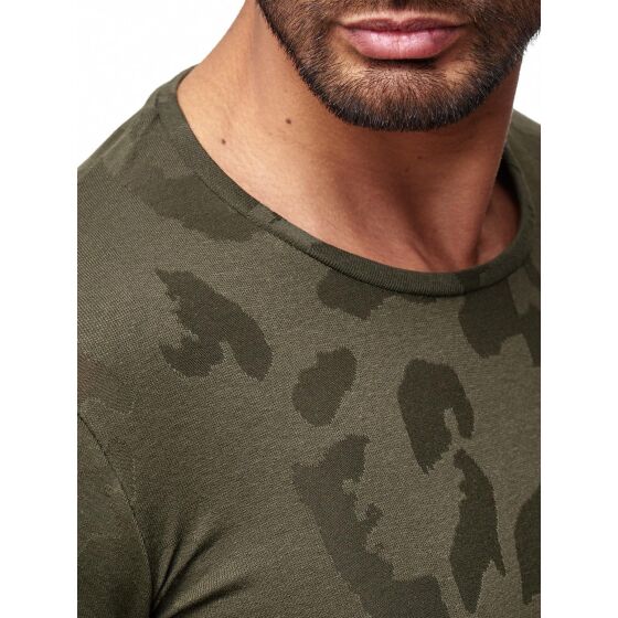 Red Bridge Herren fine Camo Effect Longsleeve Pullover Sweat Camouflage Khaki