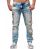 Red Bridge Mens Patches Destroyed Styler Jeans Pants Straight Denim Blue Blue