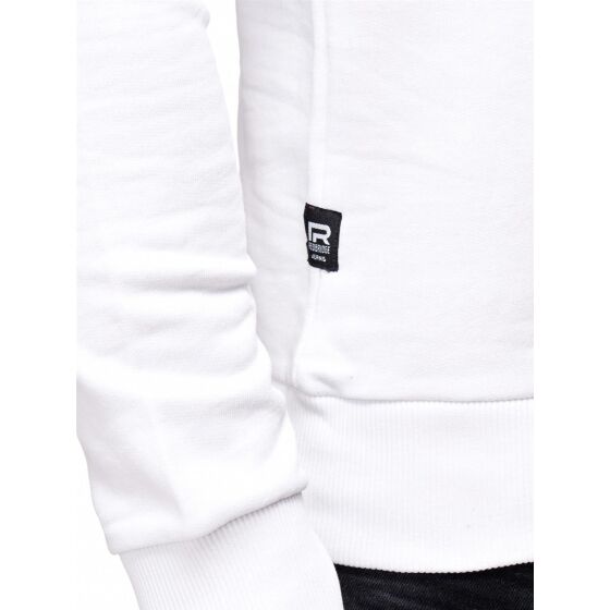Red Bridge Men Born to be famous MCMXCVIII Sweatshirt Pullover Longsleeve White