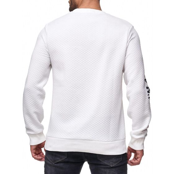 Red Bridge Herren Pullover Sweat you are following me Longsleeve Weiß