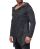 Red Bridge Mens cardigan transition jacket sweater premium RBC oblique zipper oversize cardigan with hood anthracite
