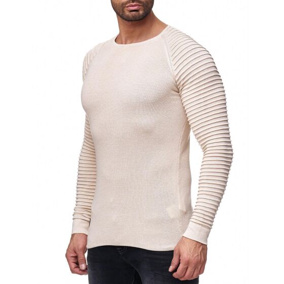 Red Bridge Mens Classic RBC Knit Jumper Sweater Sweat Beige