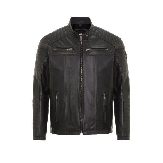 Red Bridge Herren Lederjacke Echtleder Bikerjacke Schwarz L