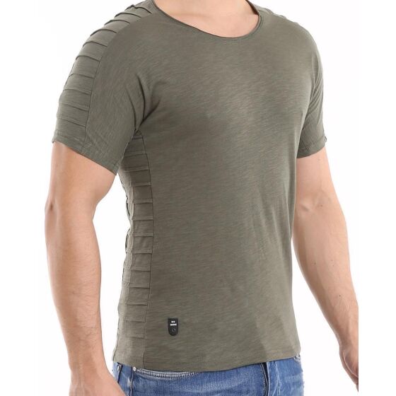 Red Bridge Herren T-Shirt folded motiv RBC Band kurzarm Shirt Khaki Grün