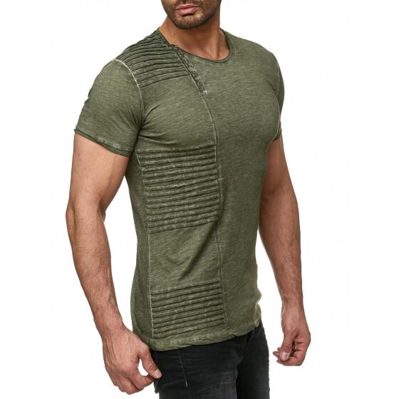 Red Bridge Herren T-Shirt Vintage Oil Washed Ribbed