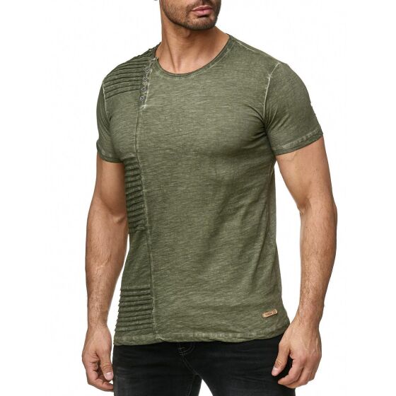 Red Bridge Herren T-Shirt Vintage Oil Washed Ribbed