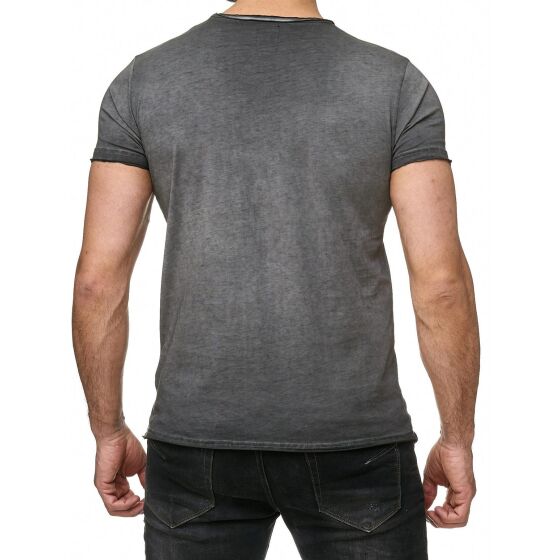 Red Bridge Herren T-Shirt Industry Oil Washed mit Löchern