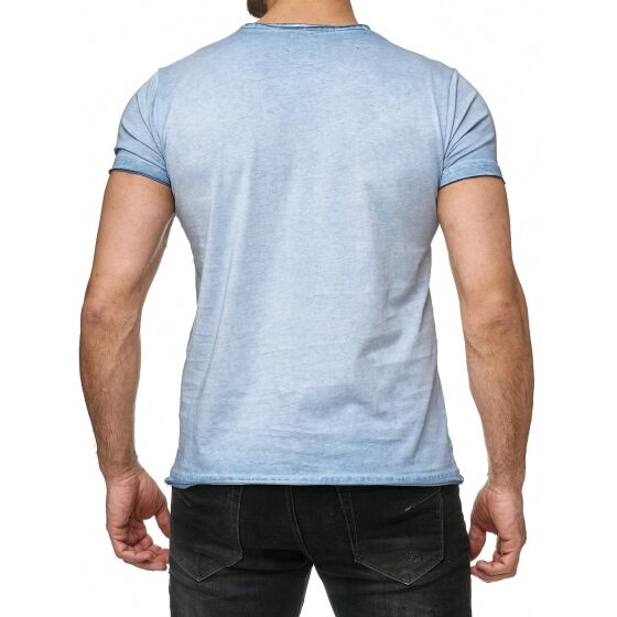 Red Bridge Herren T-Shirt Industry Oil Washed mit Löchern