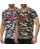 Red Bridge Mens Stitched Flowers Camouflage T-Shirt