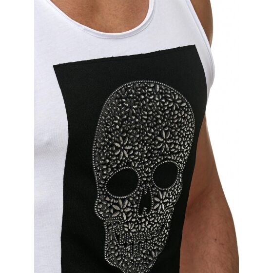 Red Bridge Mens Tank Top T-Shirt Luxury Skull 3D Print