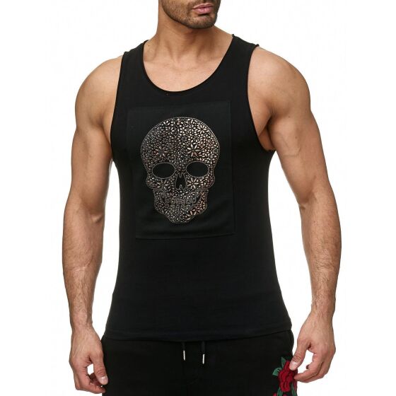 Red Bridge Mens Tank Top T-Shirt Luxury Skull 3D Print
