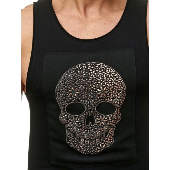 Red Bridge Mens Tank Top T-Shirt Luxury Skull 3D Print