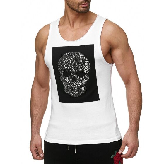 Red Bridge Mens Tank Top T-Shirt Luxury Skull 3D Print
